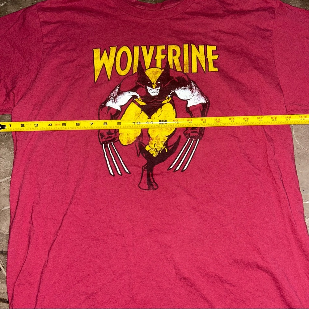 MEDIUM Vintage Burgundy Red Wolverine Marvel Comics graphic tee - Picture 5 of 7